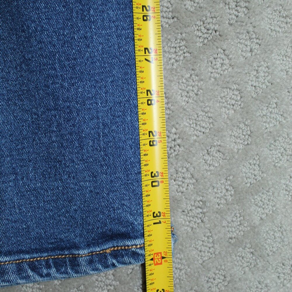 Lawman World-class Denim Jeans 15/16 100% Cotton Leather Zig Zag Trim Blue Jeans - Picture 6 of 7